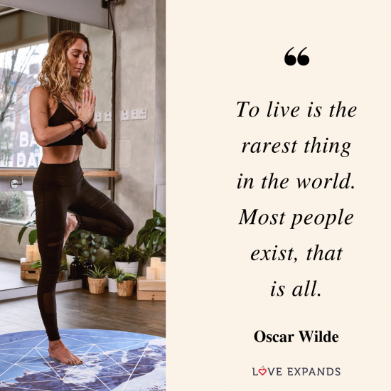 To live is the rarest thing in the world. Most people exist, that is all. -Oscar Wilde | Picture Quote